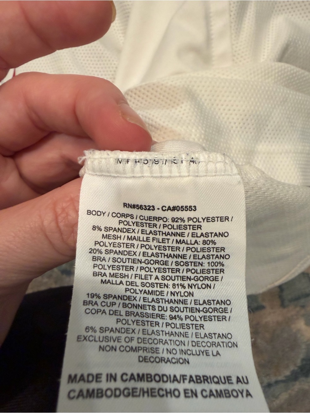 Nike White Tank Top with Pink Trim - Picture 5 of 5